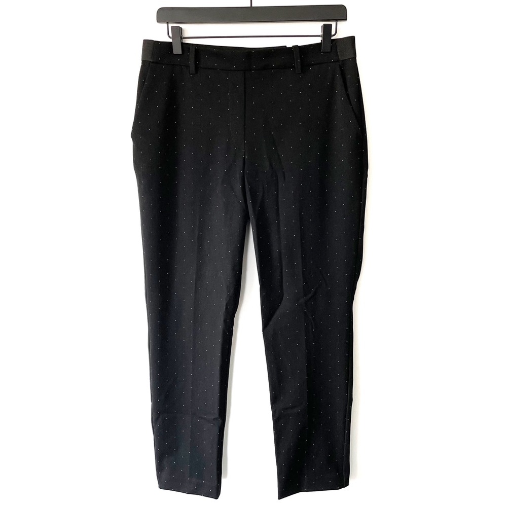 Black H&M Polka Dot Cropped Slacks